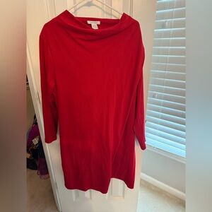 Joan Vass Scarlet Long Sleeve Dress